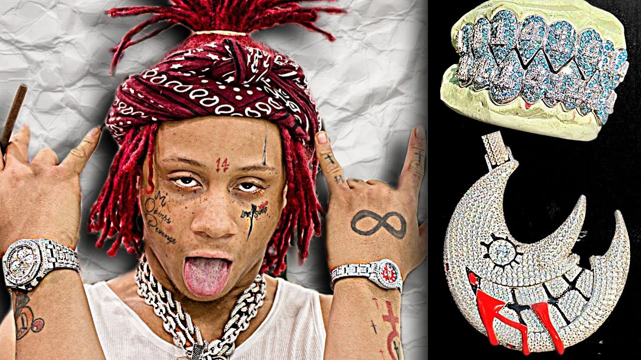 Trippie redd iced out chain Clearance