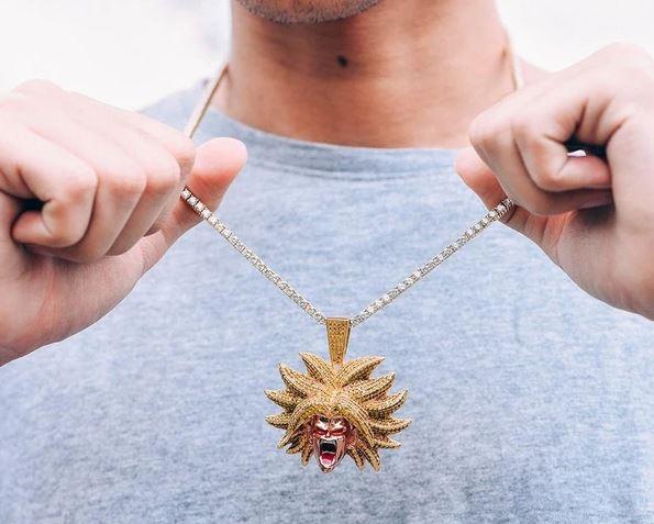 Iced out dragon ball deals z pendant