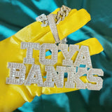 Iced Up London Pendant Custom Name Pendant <br> Central Cee Font <br> (Silver)