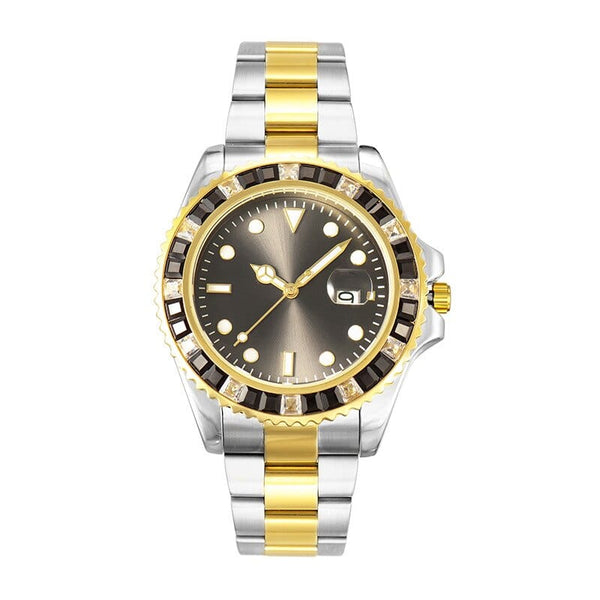 Iced Up London Diamond Crown Watch <br> Bussiness <br> (Two Tone)