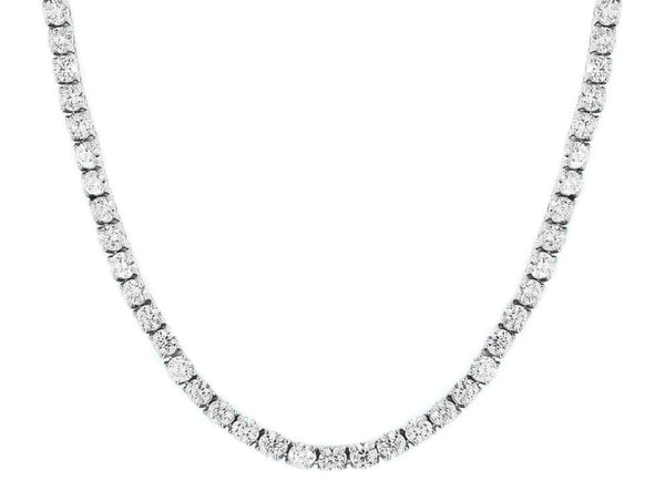 Iced Up London Chain White Gold Plated / 16inch Iced Out Chain <br> Tennis 5mm <br> (White Gold)