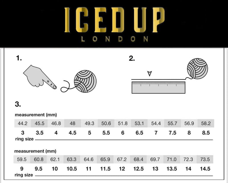 Iced Up London 100007323 Iced Out Ring <br> Icey Square <br> (14K Gold)