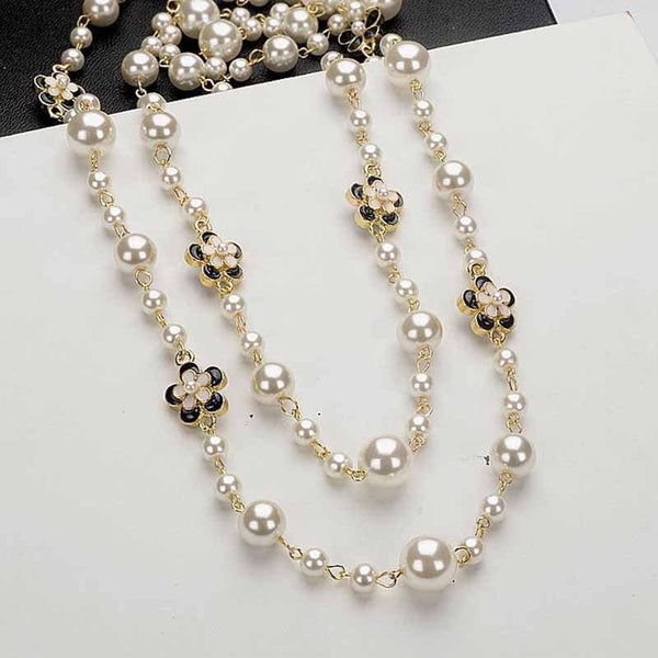 Iced Up London Pearl Necklace <br> Double Strand <br> (Juice WRLD)