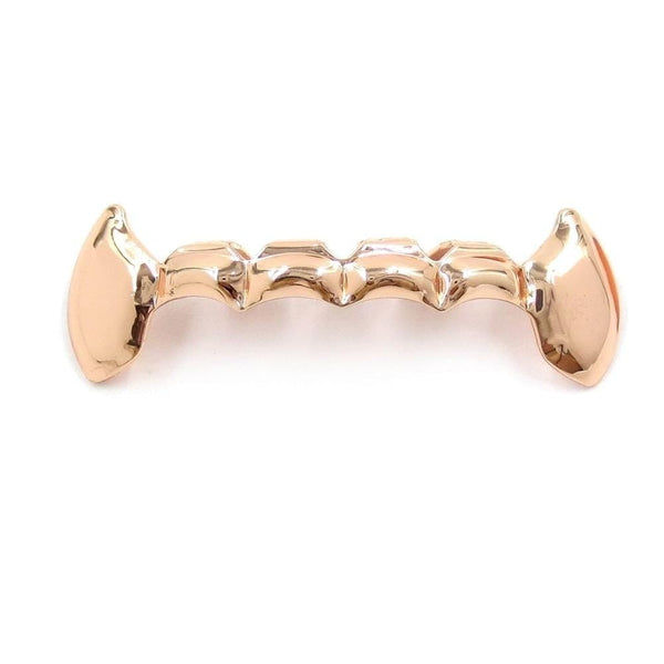 Iced Up London 0 Rose Bottom Rose Gold Fangs Grillz