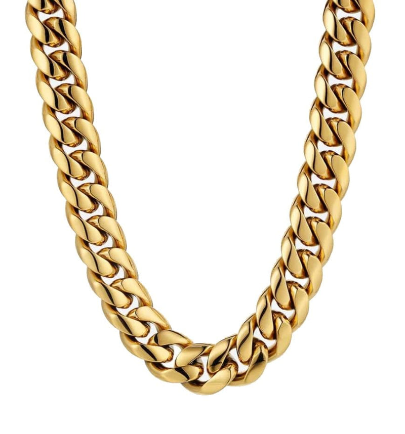 Iced Up London 16inch 12mm Cuban Chain <br> (18K Gold)