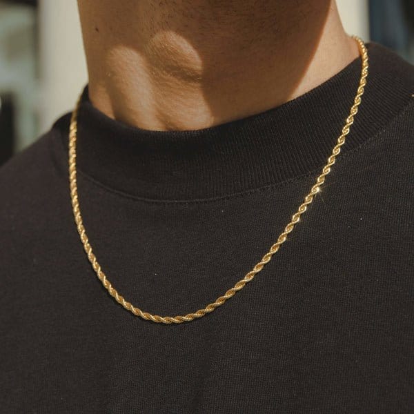 Gold 3mm Rope Chain | Iced Up London