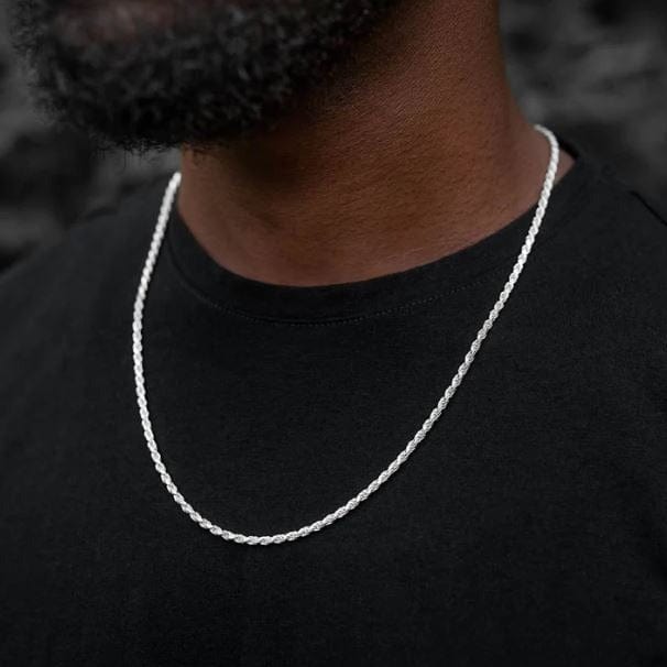 Iced Up London 3mm Rope Chain <br> (White Gold)