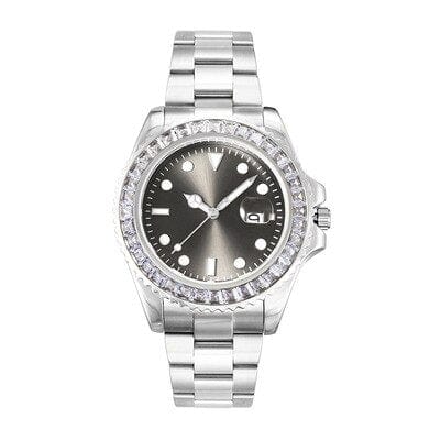 Iced Up London 200363144 Diamond Crown Watch <br> Bussiness <br> (White Gold)