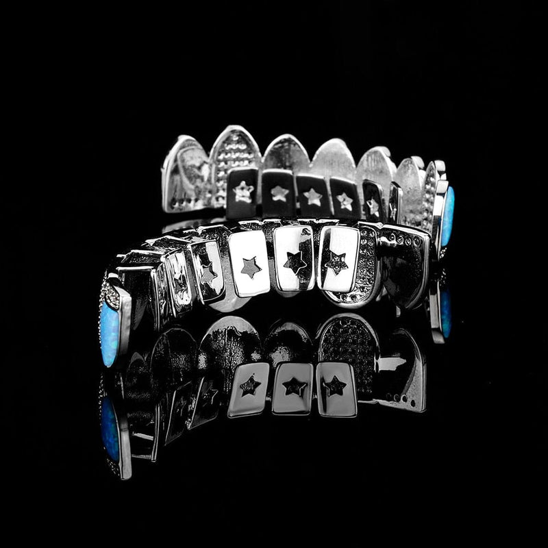 Iced Up London Diamond Grillz <br> Blue VVS