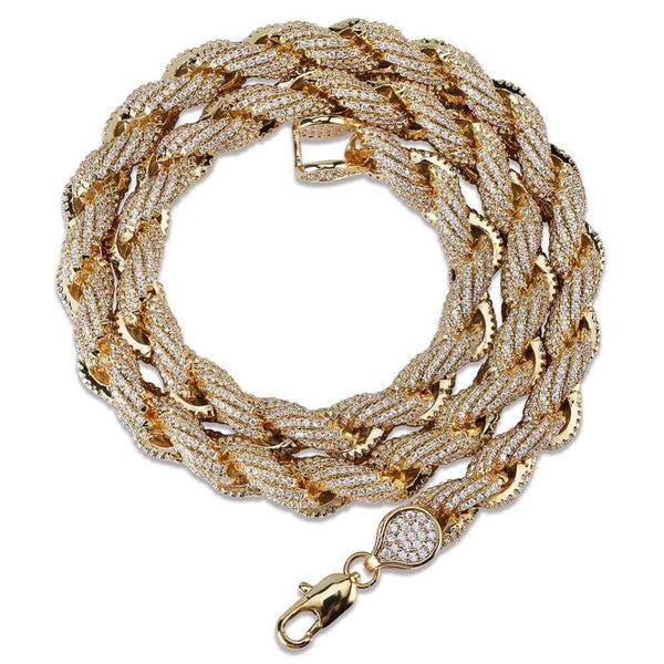 Iced Up London Chain Iced Out Chain <br> 8mm Rope <br> (18K Gold)