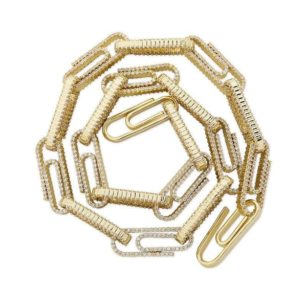 Iced Up London Chain Iced Out Chain <br> Paper Clip <br> (18K Gold)