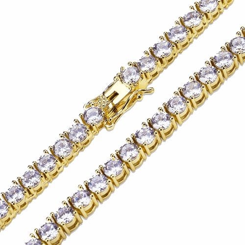 Iced Up London Chain Iced Out Chain <br> S925 Tennis 3mm <br> (18K Gold)