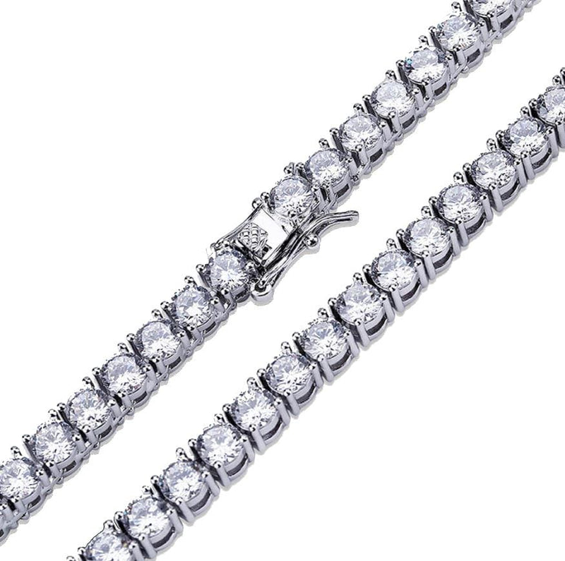 Iced Up London Chain Iced Out Chain <br> S925 Tennis 3mm <br> (White Gold)
