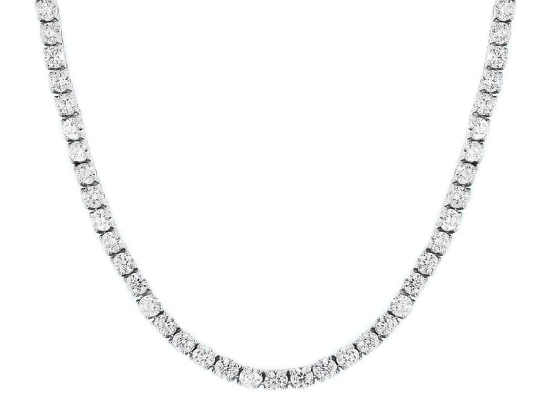Iced Up London Chain White Gold Plated / 16inch Iced Out Chain <br> Tennis 5mm <br> (White Gold)