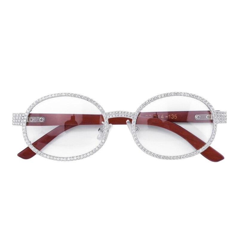 Iced Up London Glasses White Gold Plated Iced Out Glasses <br> Drip <br> (White Gold)