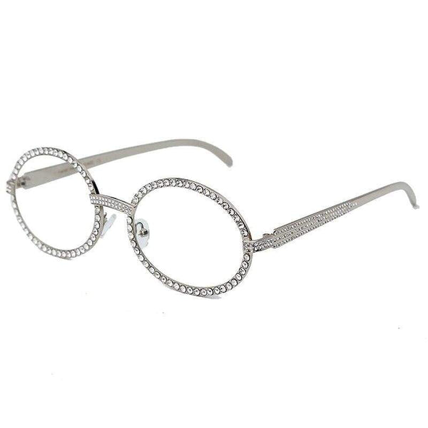 Iced Up London Glasses Silver Iced Out Glasses <br> Huncho <br> (Silver)