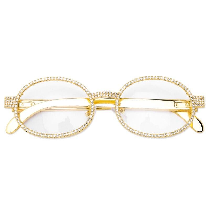 Iced Out Quavo Glasses (14K Gold) | Iced Up London