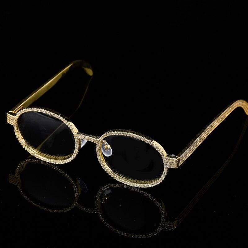 Iced Up London Glasses 14K Gold Plated Iced Out Glasses <br> Quavo <br> (14K Gold)