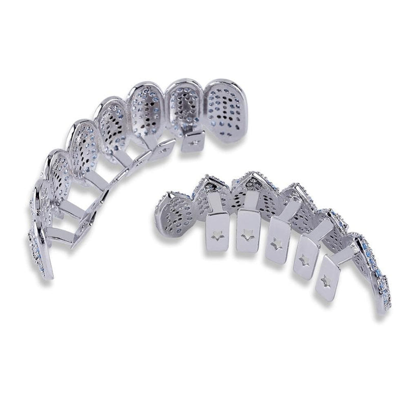 Iced Up London Grillz Iced Out Grillz <br> Trippie Redd 14 <br> (White Gold)