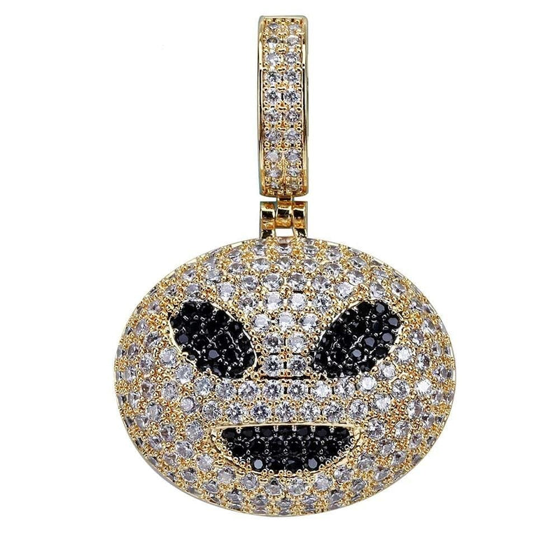 Iced Up London Pendant Alien / Rope chain / 18inch Iced Out Pendant <br> Alien Emoji <br> (18K Gold)