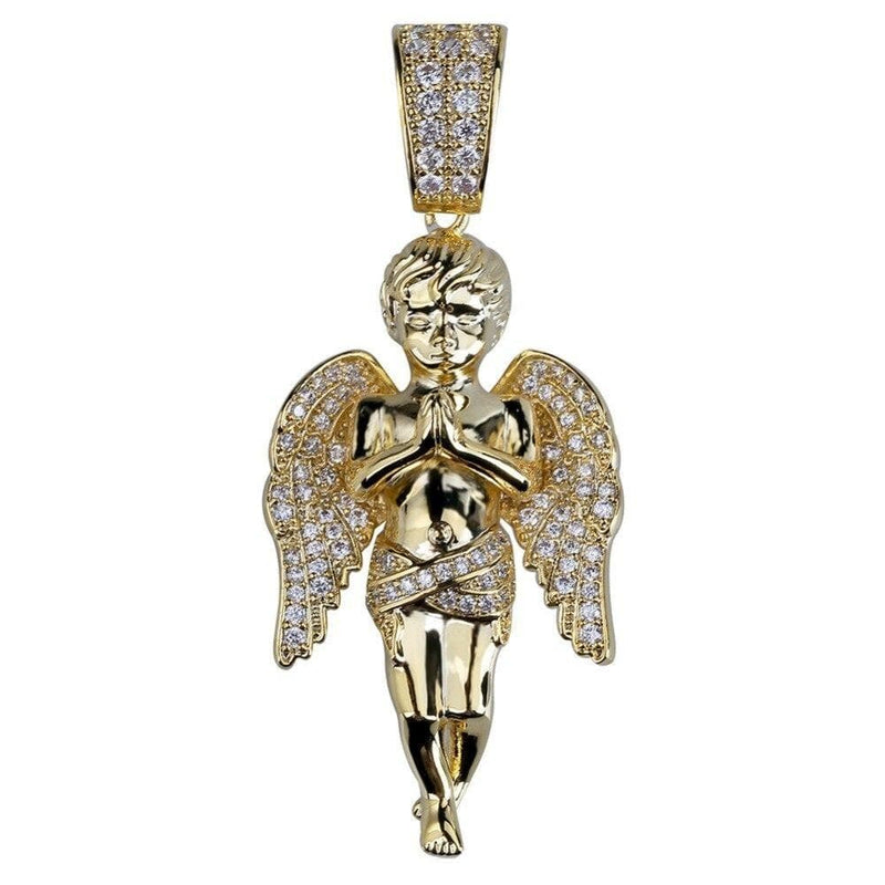 Iced Up London Pendant 18K Gold Plated Iced Out Pendant <br> Angel <br> (18K Gold)