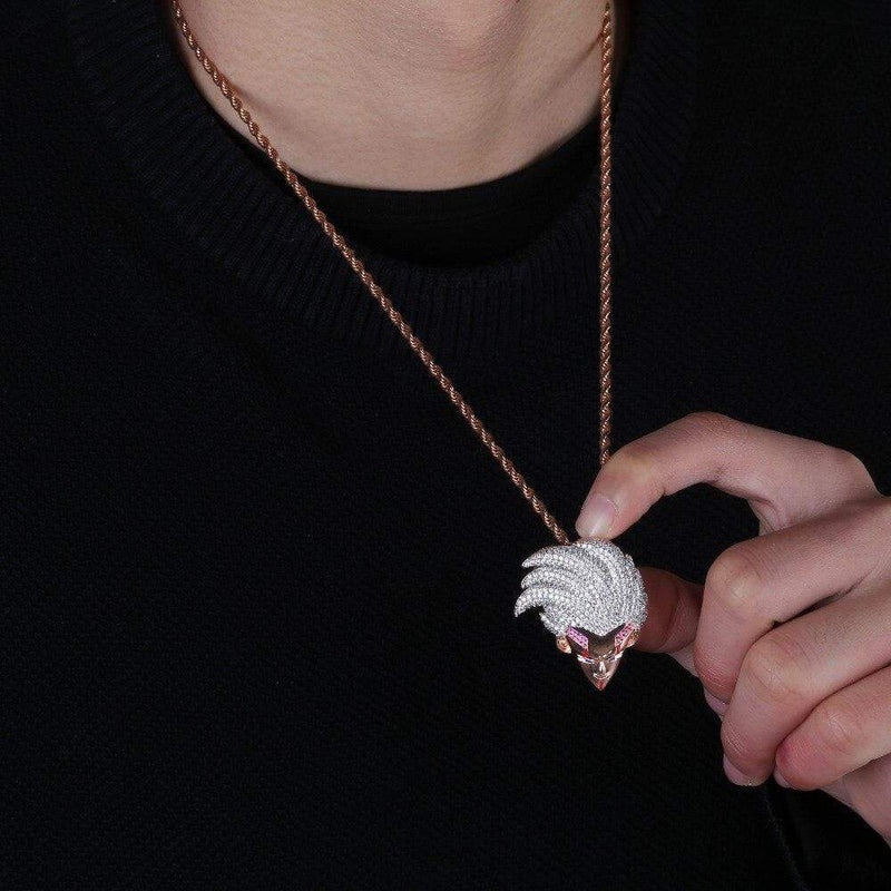 Iced Up London Pendant Iced Out Pendant <br> Baby Vegeta Dragon Ball <br> (White Gold)