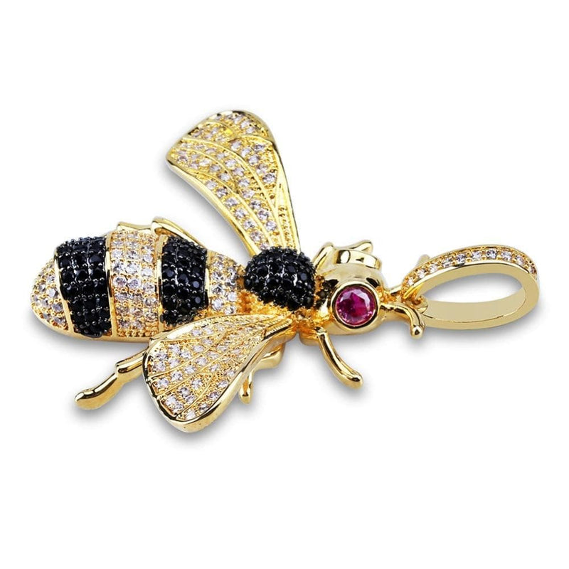 Iced Up London Pendant Iced Out Pendant <br> Bee <br> (18K Gold)