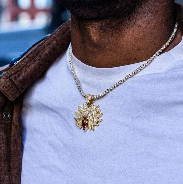 Iced Up London Pendant Iced Out Pendant <br> Broly Dragon Ball Z <br> (18K Gold)