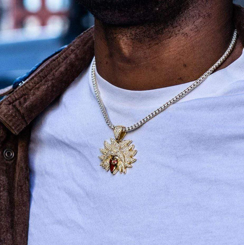 Iced Up London Pendant Iced Out Pendant <br> Broly Dragon Ball Z <br> (18K Gold)