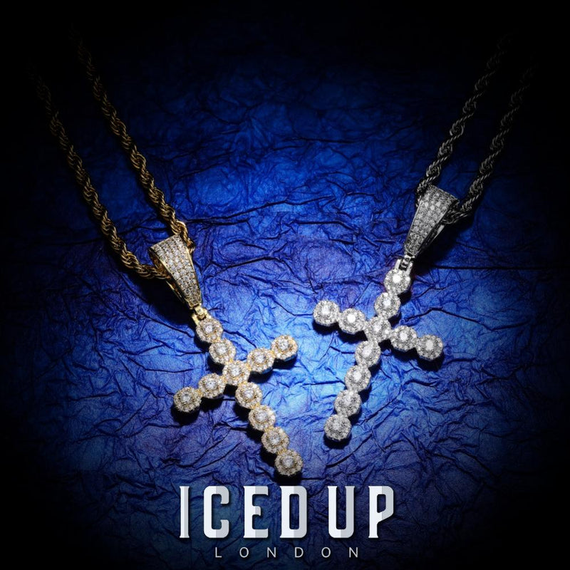 Iced Up London Pendant Iced Out Pendant <br> Diamond Cross <br> (18K Gold)