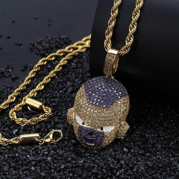 Iced Up London Pendant Iced Out Pendant <br> Frieza Dragon Ball Z <br> (14K Gold)