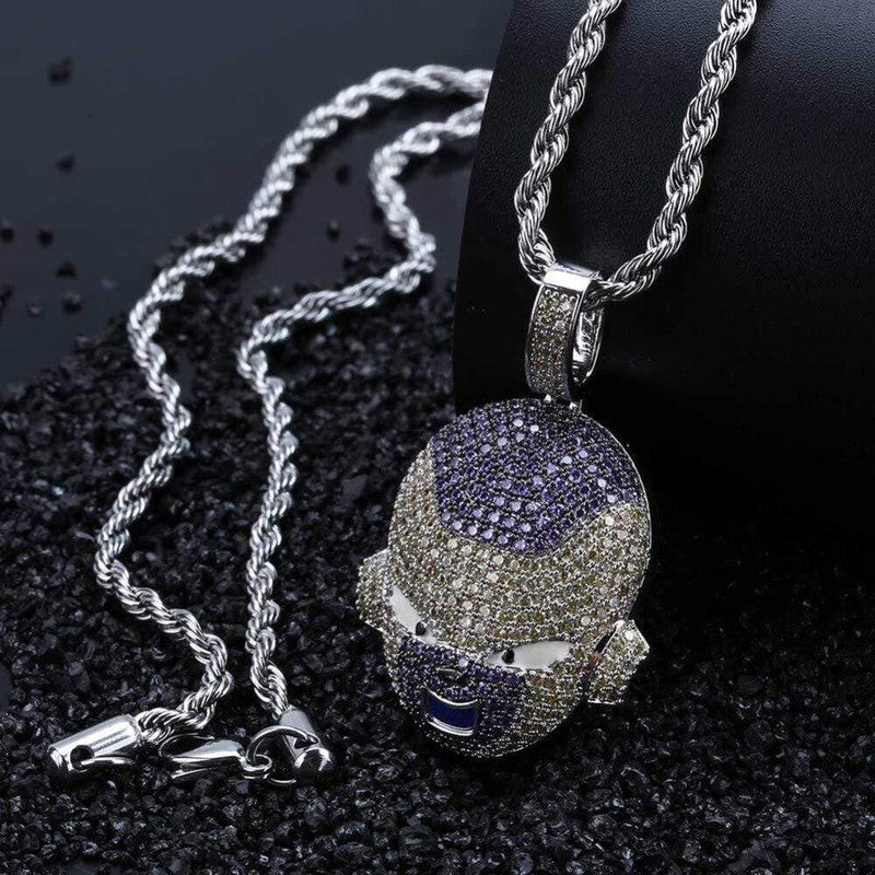 Iced Up London Pendant Iced Out Pendant <br> Frieza Dragon Ball Z <br> (White Gold)