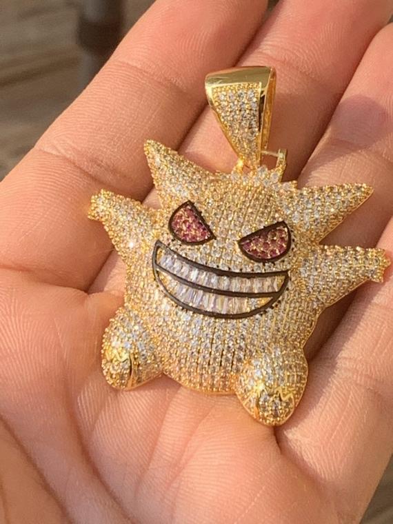 Iced Up London Pendant Iced Out Pendant <br> Gengar <br> (18K Gold)