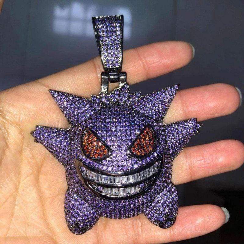 Iced Up London Pendant Iced Out Pendant <br> Gengar <br> (Purple Gold)