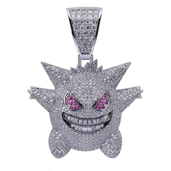 Iced Up London Pendant Iced Out Pendant <br> Gengar <br> (White Gold)