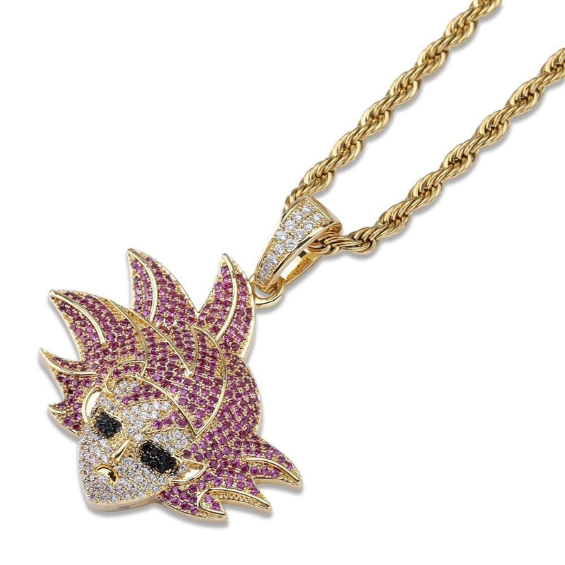 Iced Up London Pendant Iced Out Pendant <br> Goku Dragon Ball Z <br> (14K Gold)
