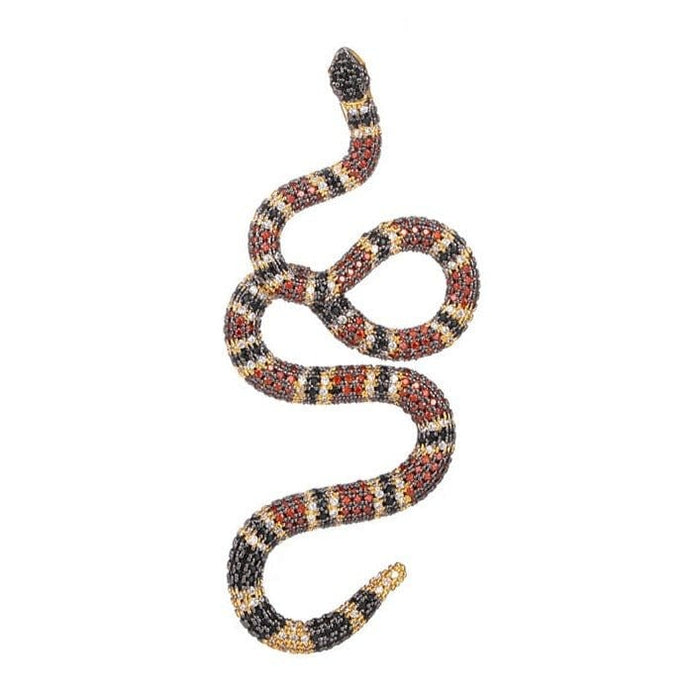 Iced Out Gucci Snake Pendant 18K Gold Iced Up London