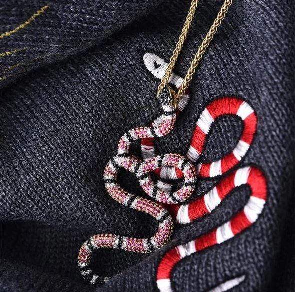 Iced Up London Pendant Iced Out Pendant <br> Gucci Snake <br> (18K Gold)