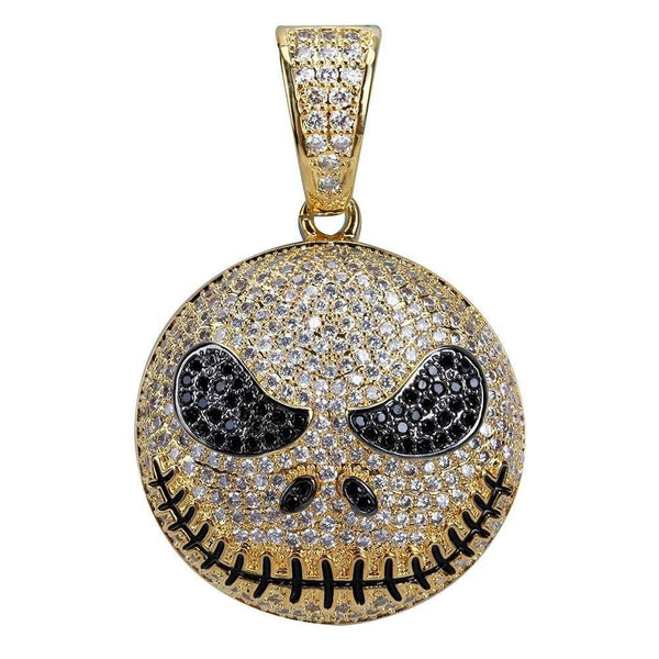 Iced Up London Pendant 18K Gold Plated / Rope chain / 18inch Iced Out Pendant <br> Jack Skellington <br> (18K Gold)