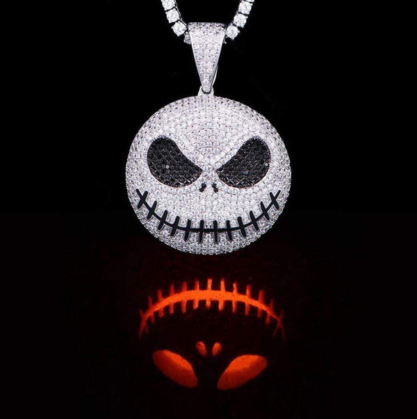Iced Up London Pendant Iced Out Pendant <br> Jack Skellington <br> (White Gold)