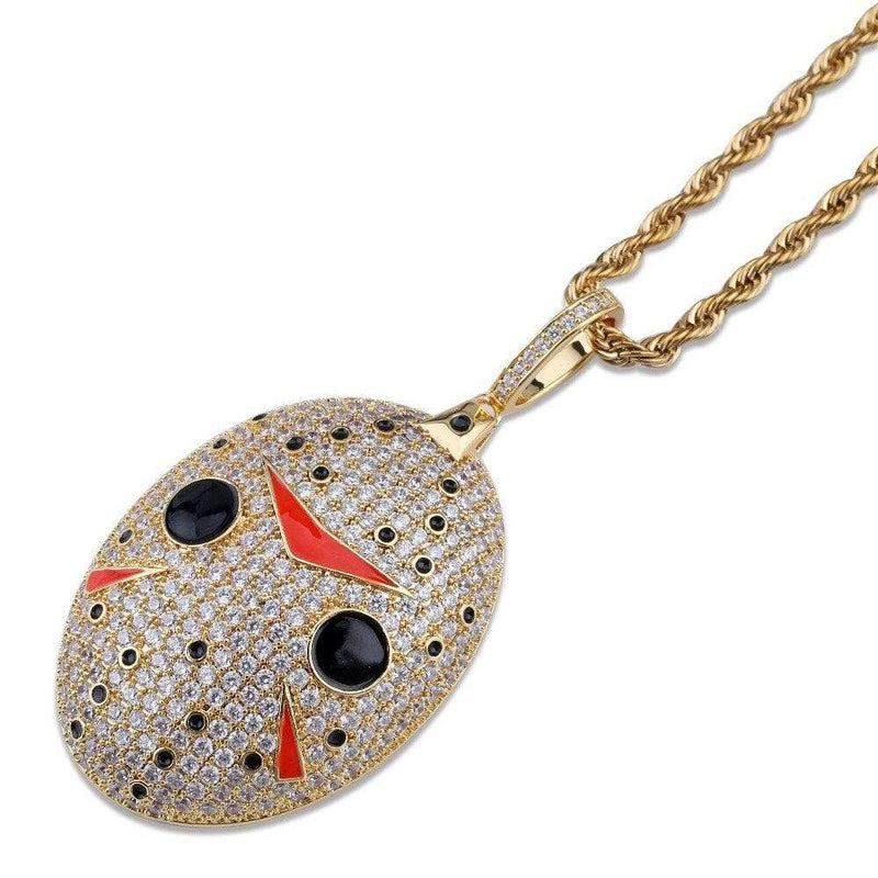 Iced Out Jason Mask Pendant | Iced Up London