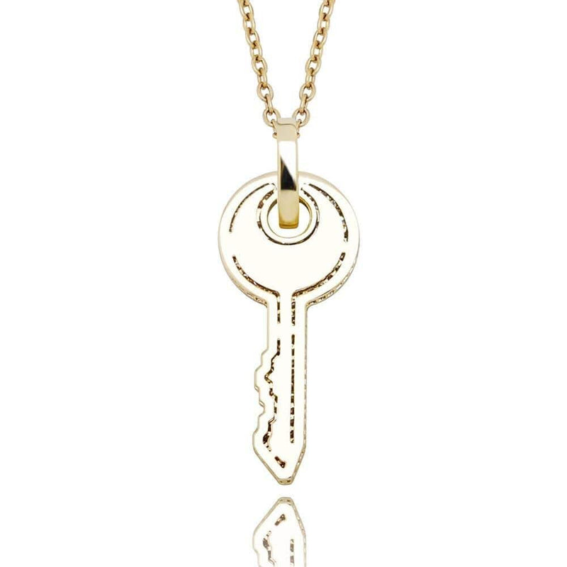 Iced Up London Pendant 14K Gold Plated / 18inch Iced Out Pendant <br> Key <br> (14K Gold)
