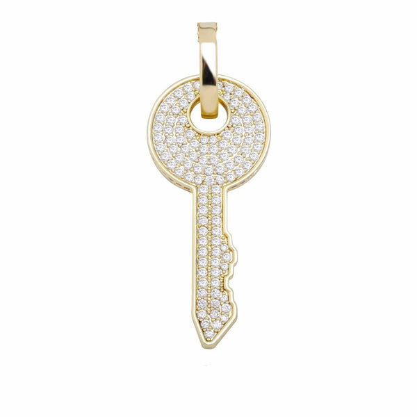 Iced Up London Pendant 14K Gold Plated / 18inch Iced Out Pendant <br> Key <br> (14K Gold)