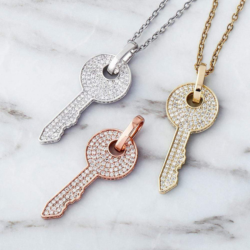 Iced Up London Pendant Rose Gold / 18inch Iced Out Pendant <br> Key <br> (Rose Gold)
