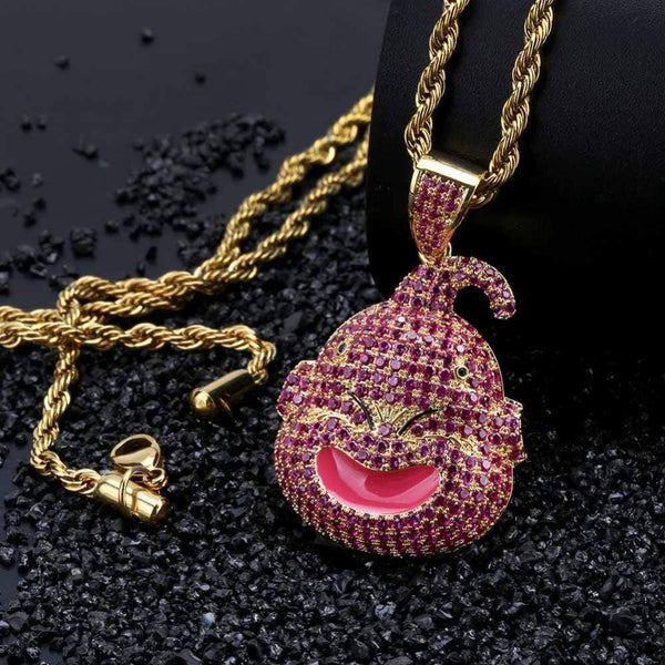 Iced Up London Pendant Iced Out Pendant <br> Kid Buu Dragon Ball Z <br> (14K Gold)