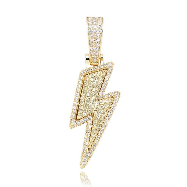 Iced Up London Pendant 18K Gold Plated / Rope Chain / 20inch Iced Out Pendant <br> Lightning <br> (18K Gold)