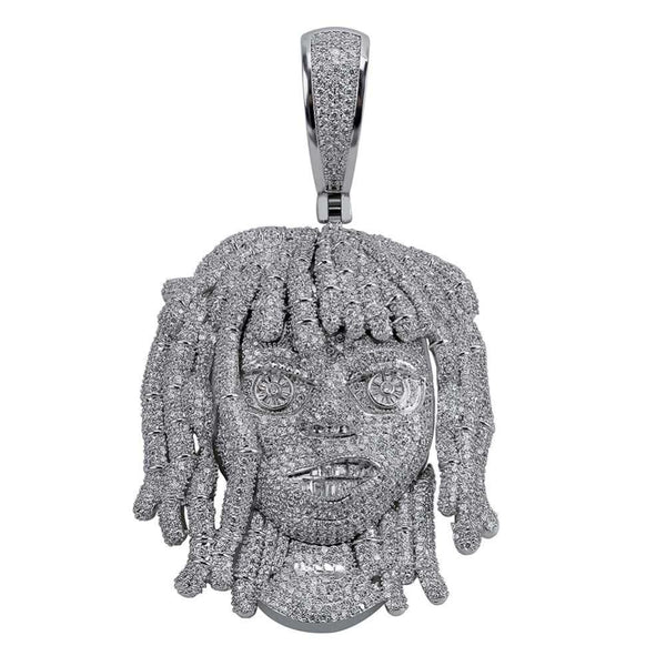 Iced Up London Pendant White Gold Plated / Only pendant Iced Out Pendant <br> Lil Pump <br> (White Gold)