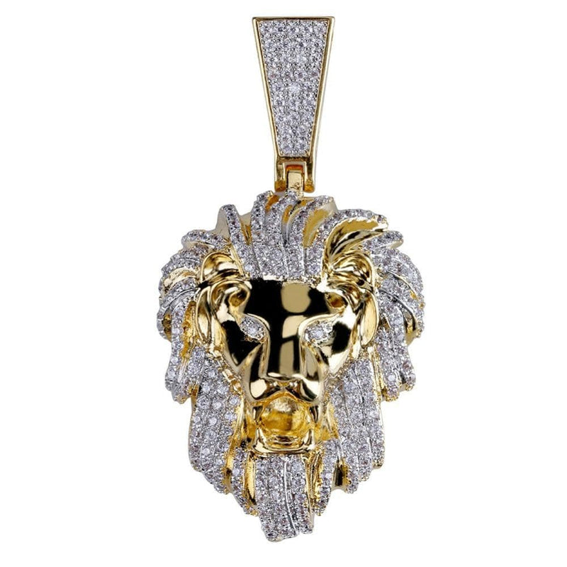 Iced Up London Pendant 18K Gold Plated / Rope Chain / 20 inch Iced Out Pendant <br> Lion <br> (18K Gold)