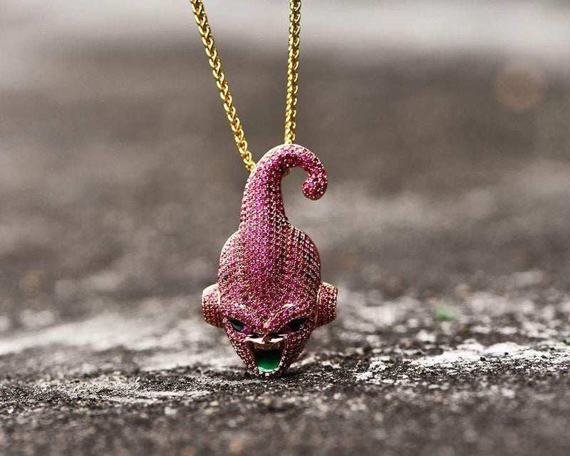 Iced Up London Pendant Iced Out Pendant <br> Majin Buu Dragon Ball Z <br> (14K Gold)