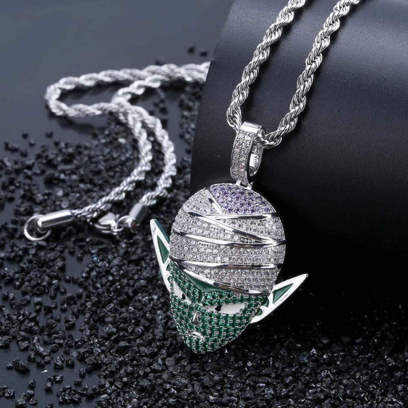 Iced Up London Pendant Iced Out Pendant <br> Piccolo Dragon Ball Z <br> (White Gold)